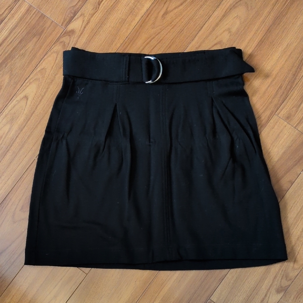 Ibex Black Mini Skirt with Belt